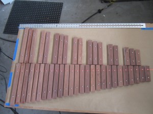 Rough tuned bars laid out in there approximate configuration